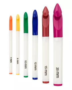 4AL-192 Набор крючков для вязания 6 размеров (7мм-20мм), пластик арт. АРС-65468-1-АРС0001310660