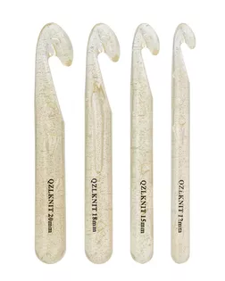 4AL-220 Набор прозрачных крючков для вязания 4 размера (12мм-20мм), пластик арт. АРС-65469-1-АРС0001310661