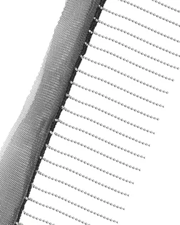 3Al207 Бахрома металлическая 6,5см*9,14м (чёрный/серебро) арт. АРС-65624-1-АРС0001311650