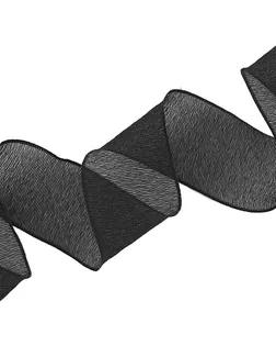 3Al327 Лента декоративная 4см*9,14м (черный) арт. АРС-65641-1-АРС0001311679