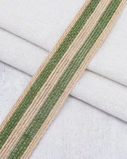23503 Тесьма 1-Н07 джутовая 3,0см , 20м ( зеленый) арт. АРС-64914-1-АРС0001314179