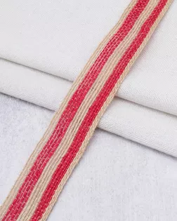 23504 Тесьма 1-Н08 джутовая 3,0см , 20м ( красный) арт. АРС-64915-1-АРС0001314180