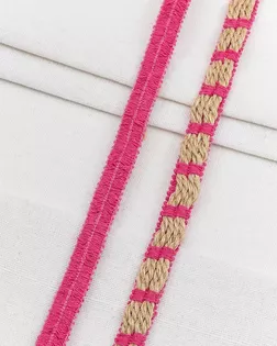 23509 Тесьма 1-Н32 1,2см (80%лен 20% х/б) 20м, цв. малиновый арт. АРС-64926-1-АРС0001314191