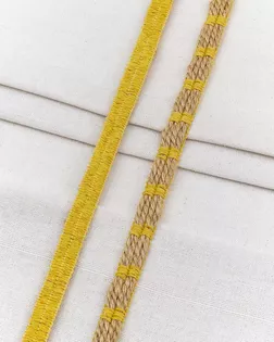 23512 Тесьма 1-Н35 1,2см (80%лен 20% х/б) 20м, цв. жёлтый арт. АРС-64929-1-АРС0001314194