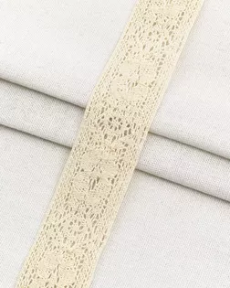 21228 Тесьма А7056 хлопок 3,4см вязаная,18,2м, цв.бежевый арт. АРС-64946-1-АРС0001314213