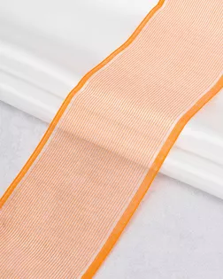 С3501Г17 (С3622Г17) Лента для бантов 8см*25м (оранжевый/ серебро) арт. АРС-65135-1-АРС0001314453