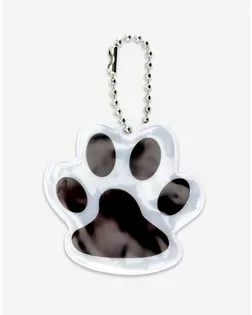 1694327 Светоотражающий элемент лапка 5,5*4,8см цепочка, серый арт. АРС-65297-1-АРС0001314620