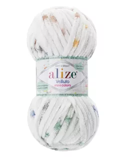 Пряжа Alize 'Mini Colors' серия 'Бархат' (Velluto) 100г 68м (100% Микрополиэстер) (8115 принт) арт. АРС-66287-1-АРС0001316588