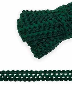 С818 Тесьма вязаная отделочная, 17 мм*10 м (т.зеленый) арт. АРС-43345-1-АРС0000818364