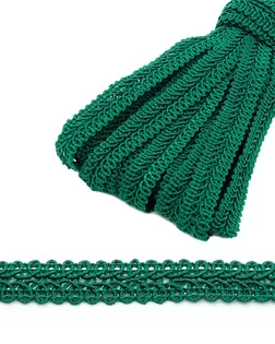 С860 Тесьма вязаная отделочная, 15 мм*10 м (т.зеленый) арт. АРС-42612-1-АРС0000823329