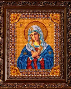 В153 Набор для вышивания бисером 'Кроше' 'Умиление Богородица', 20x25 см арт. АРС-50354-1-АРС0000834557