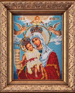 В168 Набор для вышивания бисером 'Кроше' 'Богородица Милующая', 20x26 см арт. АРС-50452-1-АРС0000841473