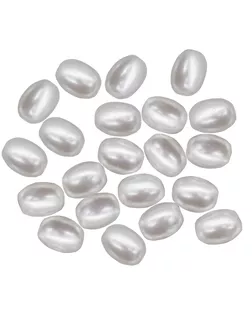 Бусины пластиковые, 3011#, 9*7 мм, упак./100 шт., 'Астра' (белый) арт. АРС-22864-1-АРС0000991494