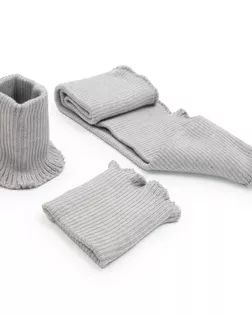 Комплект: подвяз 42х10см+2 манжета 8,5х10см, плотный (890 серебро) арт. АРС-666-1-АРС0001021002