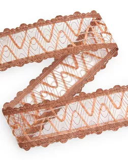 YH105 Тесьма ажурная ш.3,8см (10 коричневый) (25м) арт. АРС-1433-1-АРС0001034396