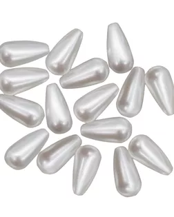 Бусины пластиковые, 3302#, 16*8 мм, упак./48 шт., 'Астра' (белый) арт. АРС-1906-1-АРС0001041588