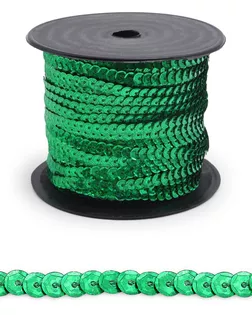 Тесьма пайетки ш.0,6см (50104 зеленый) 73м арт. АРС-2571-1-АРС0001051827