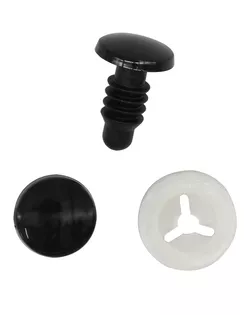 Глазки круглые плоские с фиксатором, 10мм, 24 шт/упак арт. АРС-7911-1-АРС0001144820