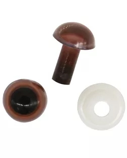 Глазки пластиковые с фиксатором 6мм, 24шт/упак (коричневый) арт. АРС-7918-1-АРС0001144827