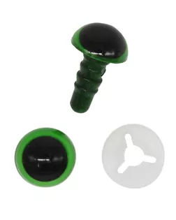 Глазки пластиковые с фиксатором 8мм, 24шт/упак (зеленый) арт. АРС-7920-1-АРС0001144829