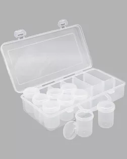 5AS-303 Контейнер для мелочей с 9 баночками 25,8х13х6см арт. АРС-9447-1-АРС0001166919