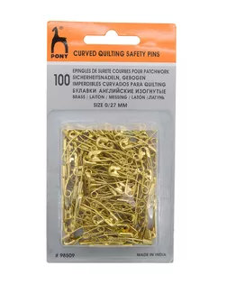 98509 Булавки английские изогнутые 27 мм, латунь, 100 шт PONY арт. АРС-12886-1-АРС0001201720