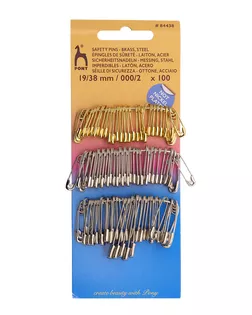 84438 Булавки английские 19-38мм, латунь, 100шт PONY арт. АРС-13676-1-АРС0001209056