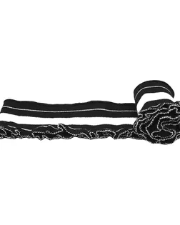 Подвяз трикотажный с рюшами и люрексом 3AR1181 (98% полиэстер, 2% спандекс) 6х100см арт. АРС-13913-1-АРС0001211079