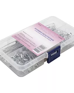 100403 Булавки безопасные в пластиковой коробке, ассорти, 174шт Hobby&Pro арт. АРС-13931-1-АРС0001211154