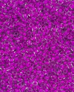 Бисер, (стекло), 11/0, упак./20 гр., 'Астра' (139 цикламен/прозр.с цвет.центром) арт. АРС-15643-1-АРС0000801916