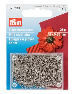 021230 Булавки железные, для флористики, декораций серебристый цв. 0,65*16мм Prym арт. АРС-15651-1-АРС0000801977
