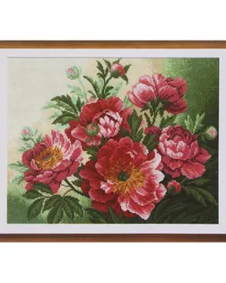 900 Набор для вышивания Hobby&Pro 'Пионы', 35*27 см арт. АРС-23604-1-АРС0001106318