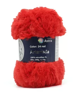 Пряжа Astra Premium 'Артемида' 100гр. 60м (100% микрофибра ПЛ) (24 красный) арт. АРС-33256-1-АРС0001234342