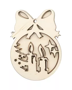 L-2137 Деревянная заготовка из двух частей 'Шар со свечой' 6,8*4,9*0,6см Astra&Craft арт. АРС-40142-1-АРС0001248894