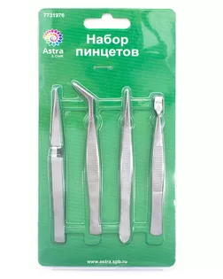 XQ312 Набор пинцетов 4 шт, Astra&Craft арт. АРС-42864-1-АРС0001232819