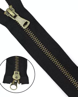 Молния металл-антик, разъемная (2 замка, Т5) -100см (580 черный) арт. АРС-43273-1-АРС0001271017