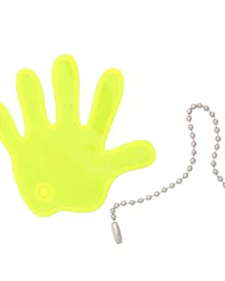 Световозвращатель подвеска, 'Ладошка', ПВХ, 6 см (желто-лимонный) арт. АРС-43669-1-АРС0001055817