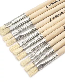 ЩП-07127 Кисть школьная из волоса щетины плоская №6, 10шт/уп, Артком арт. АРС-44240-1-АРС0001242650