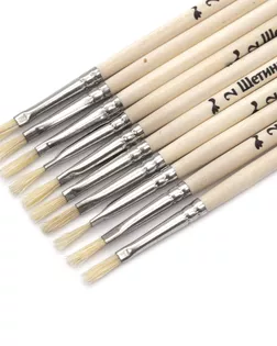 ЩП-07125 Кисть школьная из волоса щетины плоская №2, 10шт/уп, Артком арт. АРС-45211-1-АРС0001242648