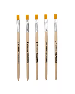 Кисть плоская прямая №8, синтетика, 5шт/уп, Артком арт. АРС-45407-1-АРС0001029331