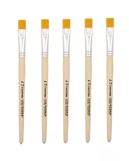 Кисть плоская прямая №14, синтетика, 5шт/уп, Артком арт. АРС-45410-1-АРС0001029334