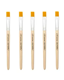 Кисть плоская прямая №16, синтетика, 5шт/уп, Артком арт. АРС-45411-1-АРС0001029335