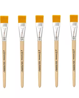 Кисть плоская прямая №22, синтетика, 5шт/уп, Артком арт. АРС-45412-1-АРС0001029338