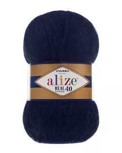Пряжа ALIZE 'Angora real 40' 100 гр. 430м (40% шерсть, 60% акрил) (58 темно-синий) арт. АРС-46032-1-АРС0001113941