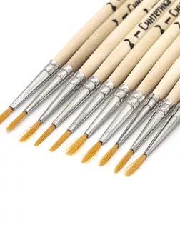 Кисть школьная из синтетического волокна круглая №1, 10шт/уп, Артком арт. АРС-46414-1-АРС0001150413