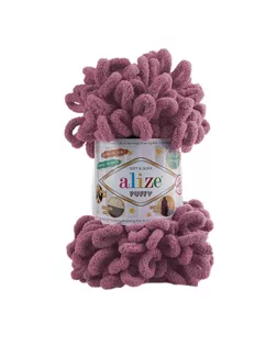 Пряжа Alize 'Puffy' 100г 9м (100% микрополиэстер) (28 ярко-сухая роза) арт. АРС-46791-1-АРС0001201136