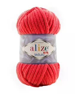 Пряжа Alize 'Velluto' 100гр. 68м. (100% микрополиэстер) (56 красный) арт. АРС-47248-1-АРС0001224556