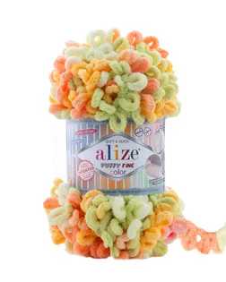 Пряжа Alize 'Puffy Fine Color' 100г. 14,5м. (100% микрополиэстер) (6313 секционный) арт. АРС-48681-1-АРС0001250133