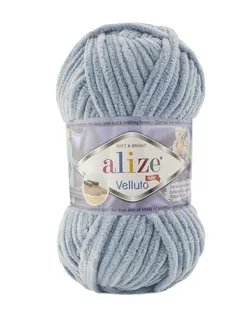 Пряжа Alize 'Velluto' 100гр. 68м. (100% микрополиэстер) (428 средне-серый) арт. АРС-48682-1-АРС0001250141