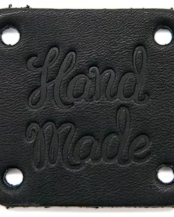 7059 Аппликация из толстой кожи Hand Made 4,6*4,6см, 100% кожа (70 черный) арт. АРС-49272-1-АРС0001271099